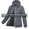 imageLittle Donkey Andy Womens Packable Lightweight Running Jacket Water Resistant Hooded Windbreaker for Hiking Cycling CampingB Insulation Gray