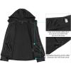imageLittle Donkey Andy Womens Softshell Jacket Hooded Windproof Fleece Lined Jackets LightweightAblack