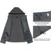 imageLittle Donkey Andy Womens Softshell Jacket Hooded Windproof Fleece Lined Jackets LightweightBgray