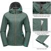 imageLittle Donkey Andy Womens Softshell Jacket Hooded Windproof Fleece Lined Jackets LightweightCgray Floral