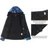 imageLittle Donkey Andy Womens Softshell Jacket Hooded Windproof Fleece Lined Jackets LightweightFforest Floral