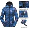 imageLittle Donkey Andy Womens Softshell Jacket Hooded Windproof Fleece Lined Jackets LightweightFforest Floral