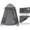 imageLittle Donkey Andy Womens Softshell Jacket Hooded Windproof Fleece Lined Jackets LightweightGkhaki Floral