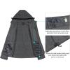 imageLittle Donkey Andy Womens Softshell Jacket Hooded Windproof Fleece Lined Jackets LightweightGkhaki Floral