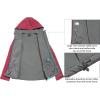 imageLittle Donkey Andy Womens Softshell Jacket Hooded Windproof Fleece Lined Jackets LightweightJjaster Red Plaid