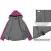 imageLittle Donkey Andy Womens Softshell Jacket Hooded Windproof Fleece Lined Jackets LightweightKraspbberry Rose Plaid