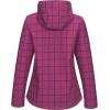 imageLittle Donkey Andy Womens Softshell Jacket Hooded Windproof Fleece Lined Jackets LightweightKraspbberry Rose Plaid