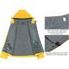 imageLittle Donkey Andy Womens Softshell Jacket Hooded Windproof Fleece Lined Jackets LightweightMyellow