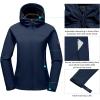 imageLittle Donkey Andy Womens Softshell Jacket Hooded Windproof Fleece Lined Jackets LightweightNnavy