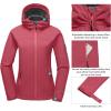 imageLittle Donkey Andy Womens Softshell Jacket Hooded Windproof Fleece Lined Jackets LightweightOwatermelon