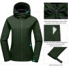 imageLittle Donkey Andy Womens Softshell Jacket Hooded Windproof Fleece Lined Jackets LightweightPdeep Green