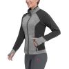 imageLittle Donkey Andy Womens Warm Lightweight Running Jacket Full Zip Fleece Hybrid Coat for Golf HikingGrey Heather