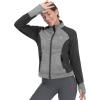 imageLittle Donkey Andy Womens Warm Lightweight Running Jacket Full Zip Fleece Hybrid Coat for Golf HikingGrey Heather
