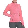 imageLittle Donkey Andy Womens Warm Lightweight Running Jacket Full Zip Fleece Hybrid Coat for Golf HikingRose Red Heather