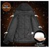imageLittle Donkey Andy Womens Warm Recycle Insulated Jacket Hooded Lightweight Windproof Winter Coat Hiking TravelBlack