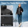 imageLittle Donkey Andy Womens Warm Recycle Insulated Jacket Hooded Lightweight Windproof Winter Coat Hiking TravelBlack
