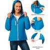 imageLittle Donkey Andy Womens Warm Recycle Insulated Jacket Hooded Lightweight Windproof Winter Coat Hiking TravelBlue Danube