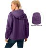 imageLittle Donkey Andy Womens Warm Recycle Insulated Jacket Hooded Lightweight Windproof Winter Coat Hiking TravelPurple