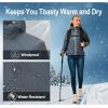 imageLittle Donkey Andy Womens Warm Recycle Insulated Jacket Hooded Lightweight Windproof Winter Coat Hiking TravelSteel Grey