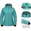 imageLittle Donkey Andy Womens Warm Windproof Ski Insulated Jacket Water Repellent Winter Snowboarding Snow CoatTurquoise