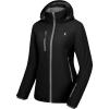 imageLittle Donkey Andy Womens Insulated Jacket with Hood Windproof Winter Ski Hiking Jacket Lightweight and WaterResistantBlack