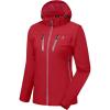 imageLittle Donkey Andy Womens Lightweight Softshell Jacket with Detachable Sleeves and Hood Windbreaker for Hiking GolfRed