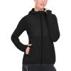 imageLittle Donkey Andy Womens Lightweight Thermal Running Jacket Hybrid Quilted Full Zip Golf Jacket with Hood1 Black