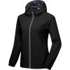 imageLittle Donkey Andy Womens Lightweight Windbreaker Jacket Breathable Windproof Jacket Hiking Running Golf UPF50A1black