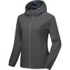 imageLittle Donkey Andy Womens Lightweight Windbreaker Jacket Breathable Windproof Jacket Hiking Running Golf UPF50A2grey