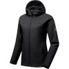 imageLittle Donkey Andy Womens Softshell Jacket Hooded Windproof Fleece Lined Jackets LightweightAblack