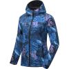 imageLittle Donkey Andy Womens Softshell Jacket Hooded Windproof Fleece Lined Jackets LightweightFforest Floral