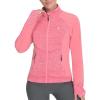 imageLittle Donkey Andy Womens Warm Lightweight Running Jacket Full Zip Fleece Hybrid Coat for Golf HikingRose Red Heather