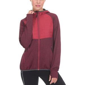 imageLittle Donkey Andy Womens Lightweight Thermal Running Jacket Hybrid Quilted Full Zip Golf Jacket with Hood3 Ruby