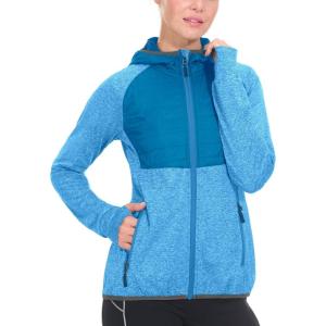 imageLittle Donkey Andy Womens Lightweight Thermal Running Jacket Hybrid Quilted Full Zip Golf Jacket with Hood5 Vivid Blue