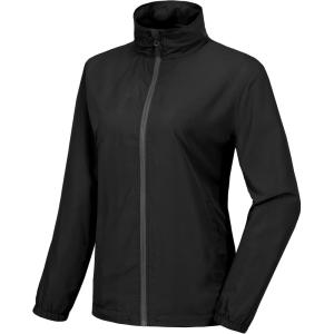 imageLittle Donkey Andy Womens Lightweight Windbreaker Jacket Breathable Windproof Jacket Hiking Running Golf UPF50B1black