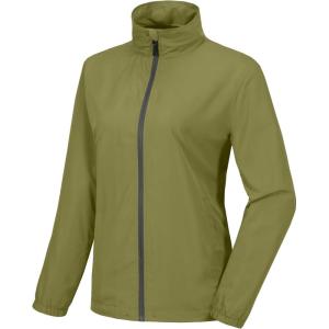 imageLittle Donkey Andy Womens Lightweight Windbreaker Jacket Breathable Windproof Jacket Hiking Running Golf UPF50B4olive