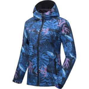 imageLittle Donkey Andy Womens Softshell Jacket Hooded Windproof Fleece Lined Jackets LightweightFforest Floral