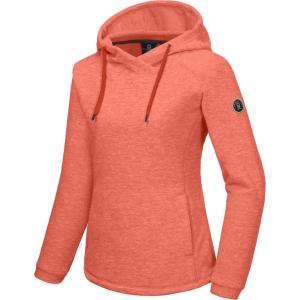 imageLittle Donkey Andy Womens Winter Warm Polar Fleece Pullover Hoodie Lightweight Thermal Sweatshirts Running HikingOrange Heather