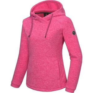 imageLittle Donkey Andy Womens Winter Warm Polar Fleece Pullover Hoodie Lightweight Thermal Sweatshirts Running HikingRose Red Heather