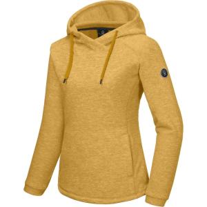 imageLittle Donkey Andy Womens Winter Warm Polar Fleece Pullover Hoodie Lightweight Thermal Sweatshirts Running HikingYellow Heather