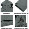 imageLittle Donkey Andy Mens Highperformance Waterproof Rain Jacket Ultra Lightweight Rain Shell for HikingGolfTravelE3gray