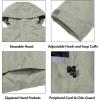 imageLittle Donkey Andy Mens Highperformance Waterproof Rain Jacket Ultra Lightweight Rain Shell for HikingGolfTravelE4rock Grey