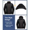 imageLittle Donkey Andy Mens Lightweight Insulated Hybrid Jacket for Hiking Running Ski Thermal Warm with Removable HoodBlack