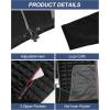 imageLittle Donkey Andy Mens Lightweight Insulated Hybrid Jacket for Hiking Running Ski Thermal Warm with Removable HoodBlack