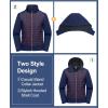 imageLittle Donkey Andy Mens Lightweight Insulated Hybrid Jacket for Hiking Running Ski Thermal Warm with Removable HoodDark Blue