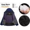 imageLittle Donkey Andy Mens Lightweight Insulated Hybrid Jacket for Hiking Running Ski Thermal Warm with Removable HoodDark Blue