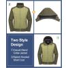 imageLittle Donkey Andy Mens Lightweight Insulated Hybrid Jacket for Hiking Running Ski Thermal Warm with Removable HoodGreen