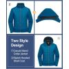 imageLittle Donkey Andy Mens Lightweight Insulated Hybrid Jacket for Hiking Running Ski Thermal Warm with Removable HoodLight Blue
