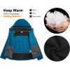 imageLittle Donkey Andy Mens Lightweight Insulated Hybrid Jacket for Hiking Running Ski Thermal Warm with Removable HoodLight Blue