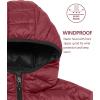 imageLittle Donkey Andy Mens Packable Puffer Jacket Lightweight Hooded Windproof Winter Coat with Recycled InsulationDark Red